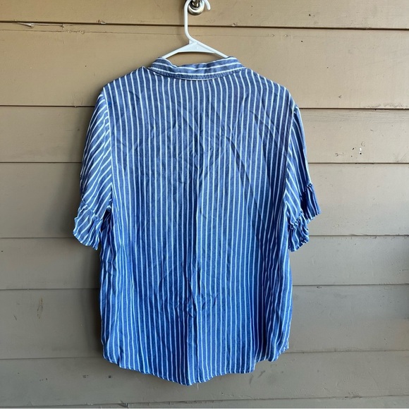 BeachLunchLounge Stripes Button Down Blouse - Women's Size Large - Picture 6 of 6